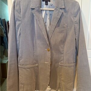 Tommy Hilfiger Black and White Pinstripe Blazer